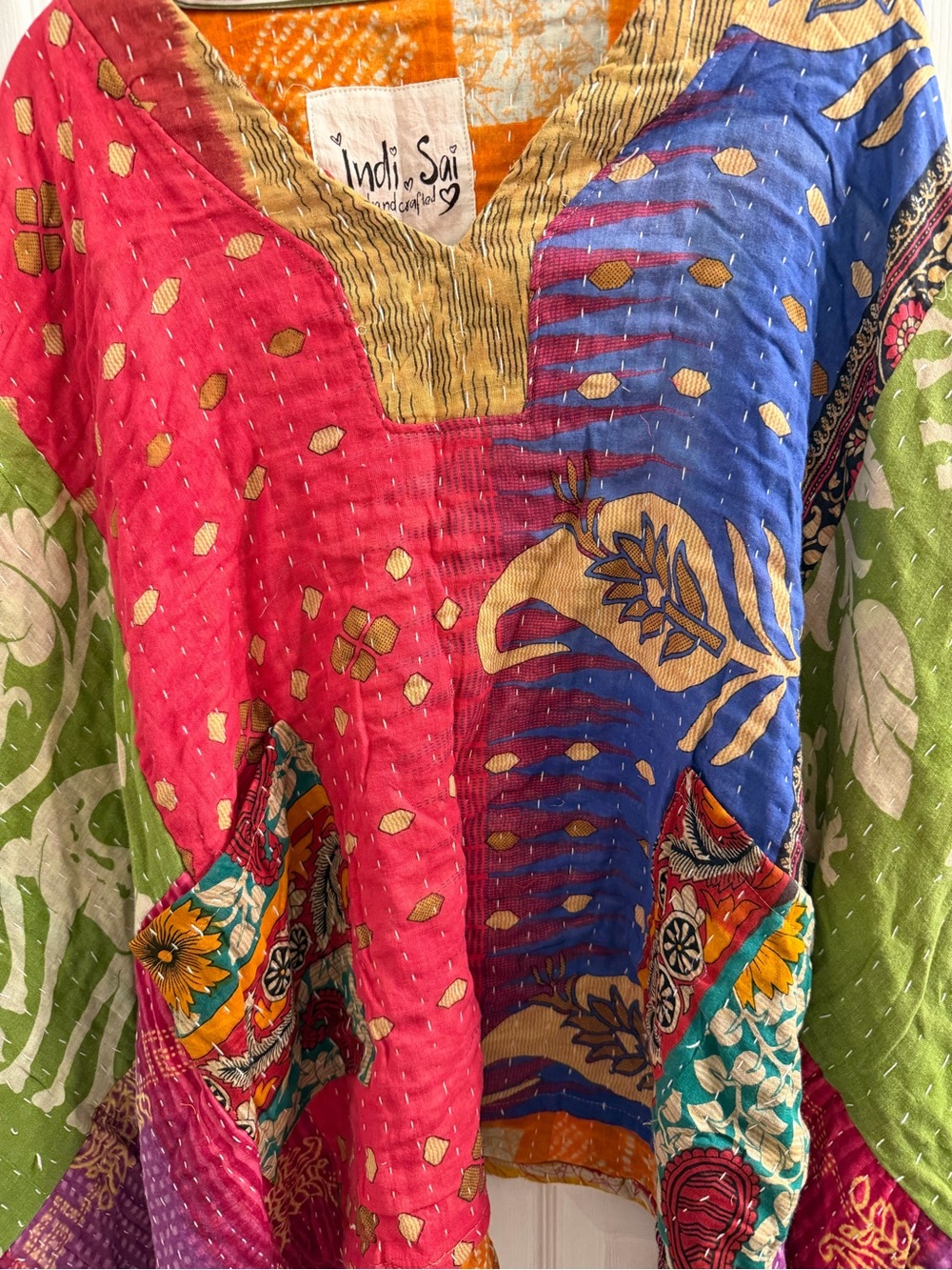 Kantha Poncho Top - Picture 2 of 6